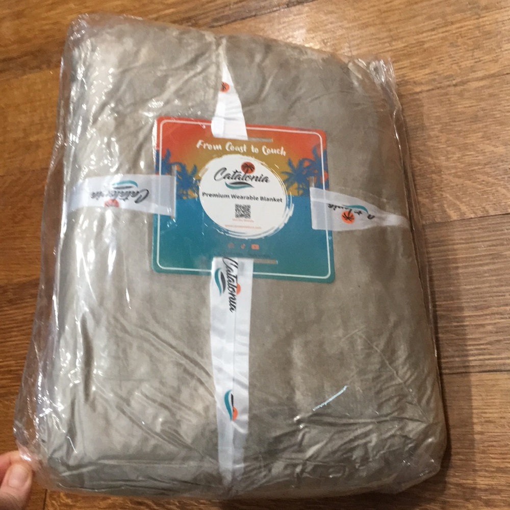 Taupe Wearable Blanket - Soft Cozy Throw